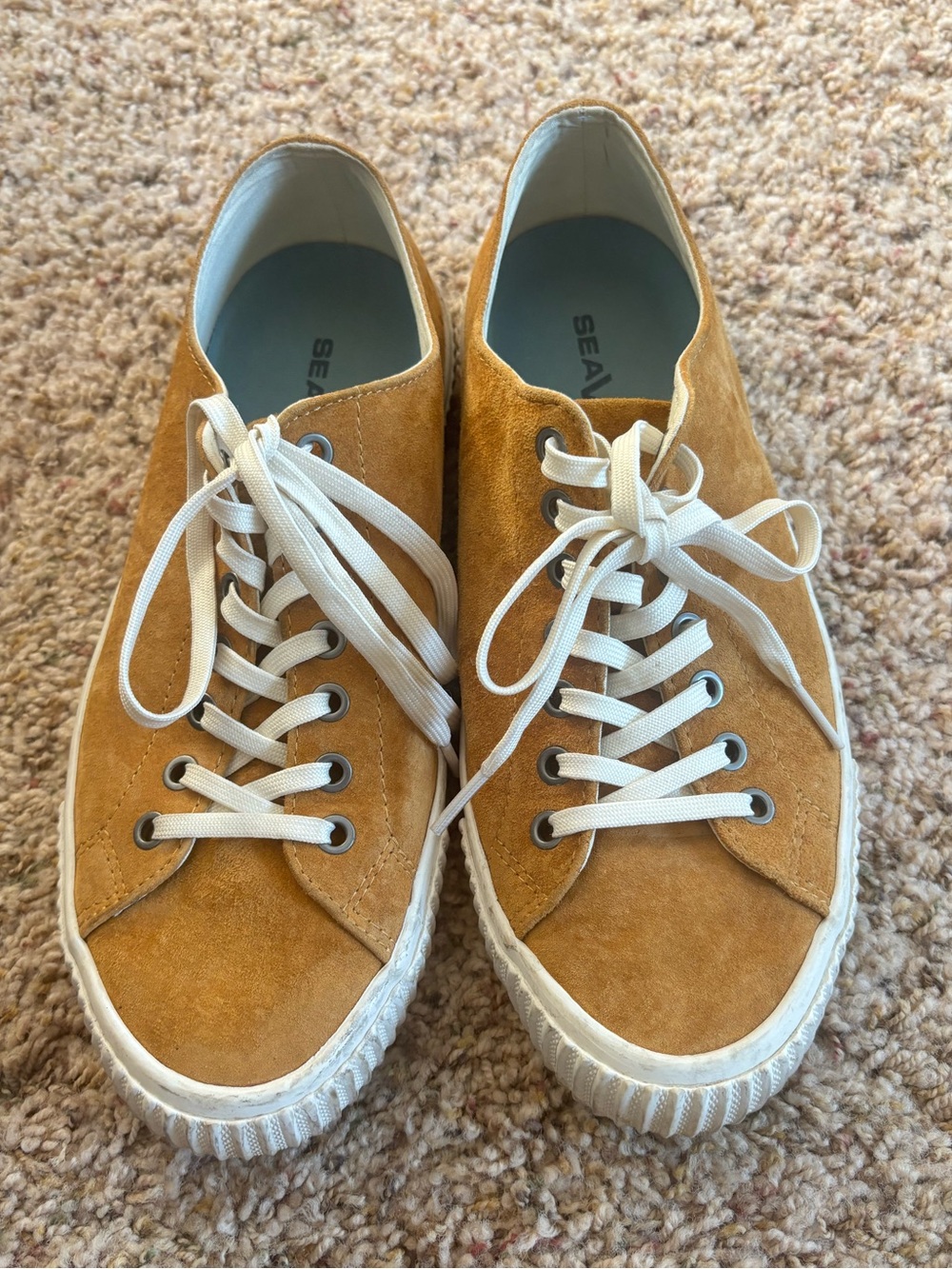 SeaVees Men’s Suede Lace-Up Sneaker in Tan